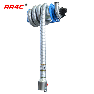 High Temp Motorized Vehicle Exhaust Hose Reel With Fans Customized Nozzle