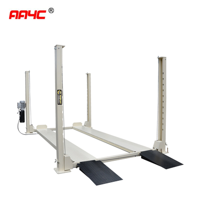 4 Columns Car Vehicle Lift Movable 4 Post Lift 7700lbs With Movable Kit Car Parking Lift Auto Storage System 3.5T