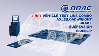 AA4C 4 in1  vehicle test line  automotive inspection line  brake side slip axle load suspension tester
