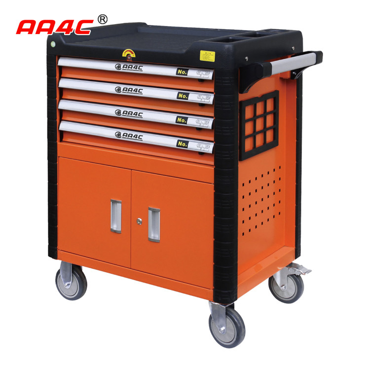 234pcs Mobile Tool Cabinet 4 Drawers Mechanic Rolling Tool Box Trolley On Wheels