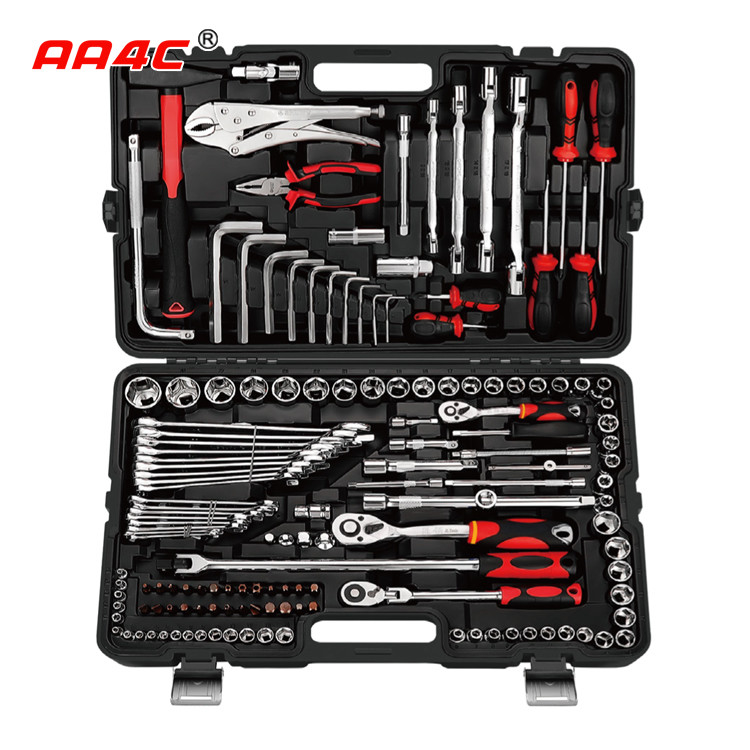 AA4C 147pcs auto repair tool kit shelf hardware hand tools workbench tools A6-E14701