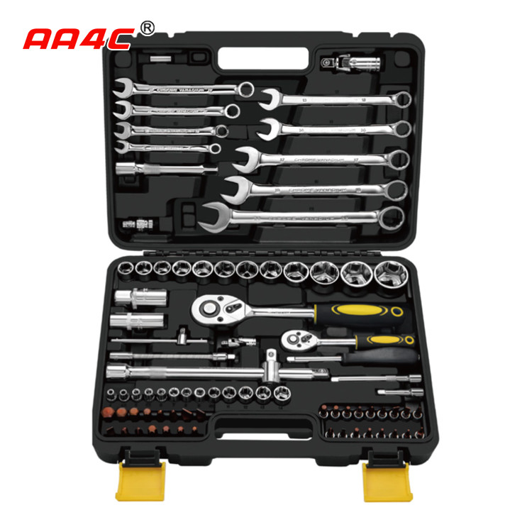 AA4C 82pcs auto repair tool kit shelf hardware hand tools workbench tools A1-F08206